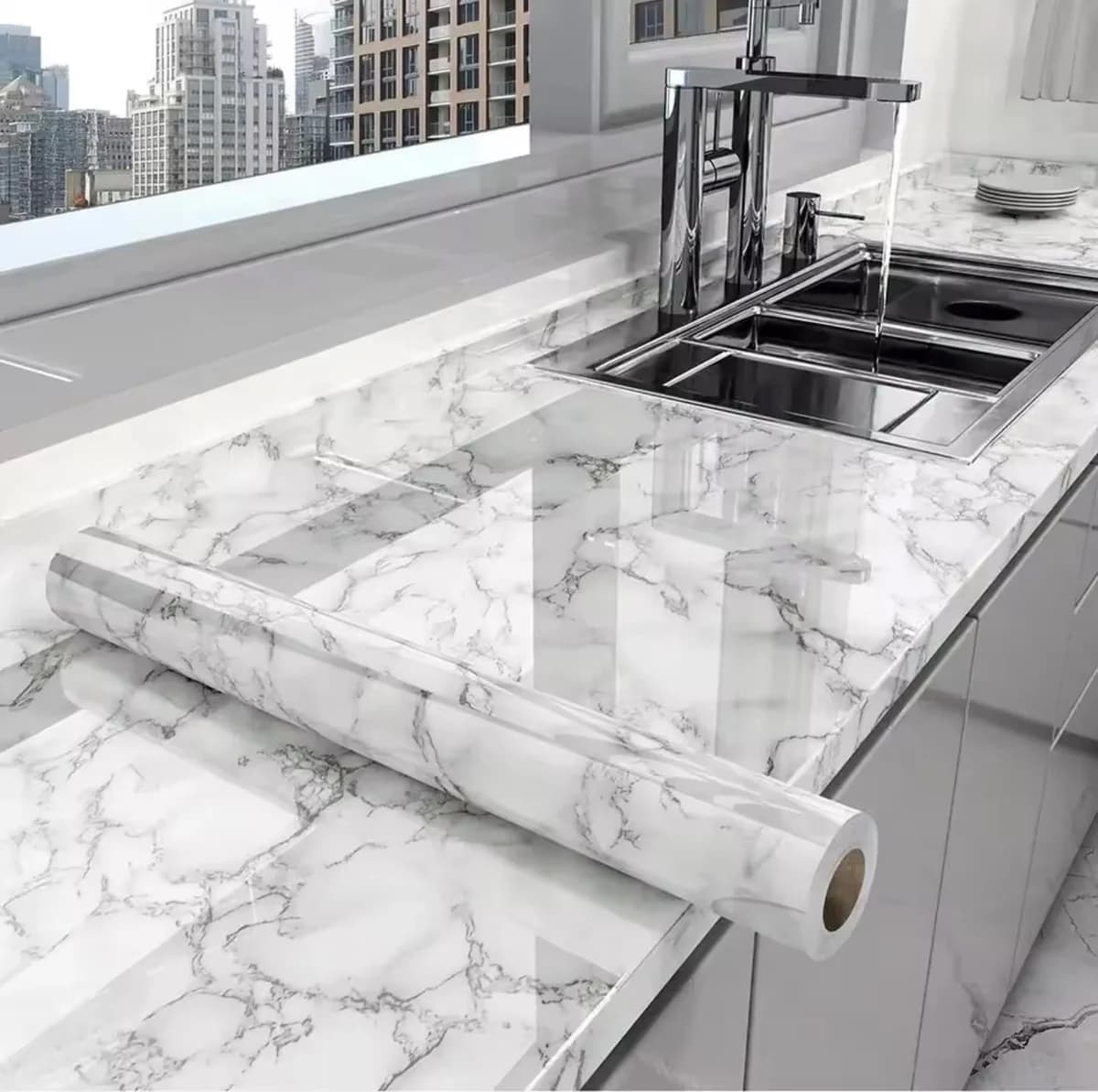 Marble Finish waterproof vynl wrap