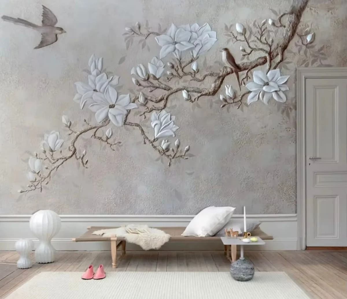 3D Customised Floral Wall Mural