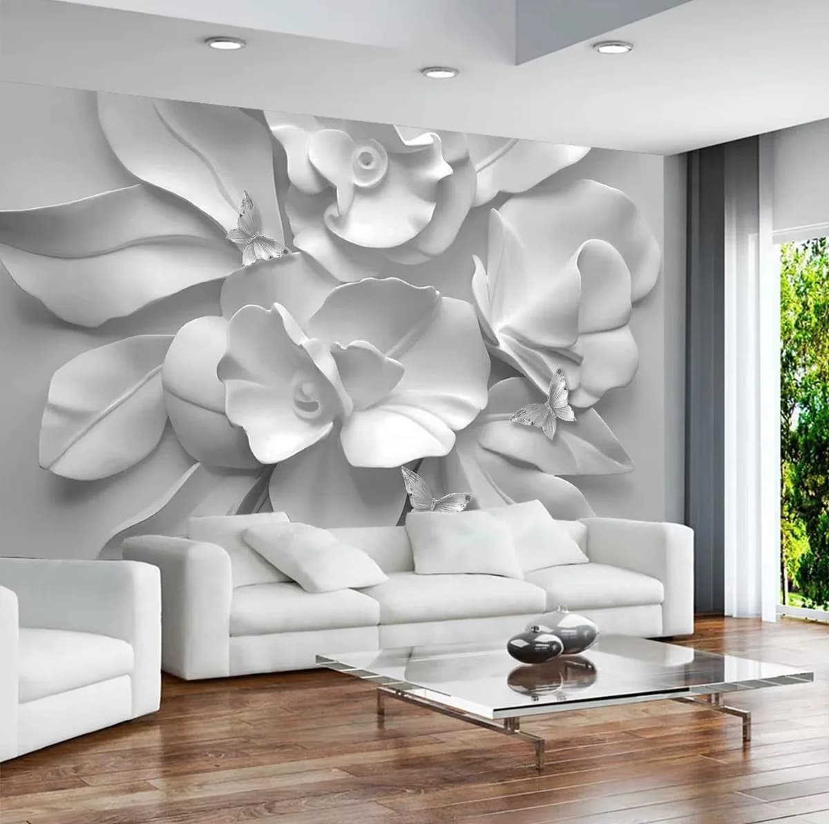 3D Customised Floral Wall Mural