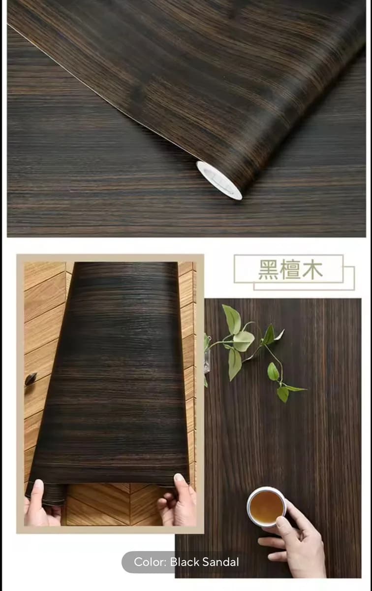 Dark Wooden Effect Cabinets Contact paper
